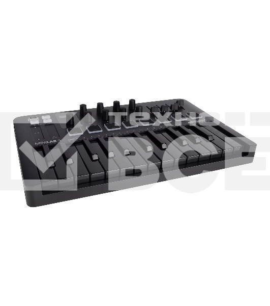 Клавиатура MIDI [231503] Arturia [MiniLAB 3 Deep Black] 25 клавиш, 8 энкодеров, 8 RGB пэдов, 8 фейдеров, дисплей, сенсорные регуляторы Pitch/Modulation, MIDI-выход, 1/4