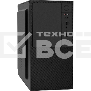 Компьютерный корпус Minitower ExeGate BAA-308-UNS500 (mATX, БП UNS500 с вент. 12см, 2хUSB, HD Audio, черный)