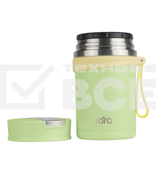 Термос LARA LR04-56 0,6 л нержавеющая сталь, пластик, силикон