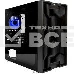 Компьютерный корпус Minitower mATX Eurocase 00-01003410 M07 3ARGb черный без БП закаленное стекло USB 3.0, фото 1