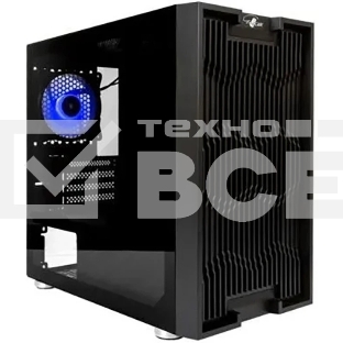Компьютерный корпус Minitower mATX Eurocase 00-01003410 M07 3ARGb черный без БП закаленное стекло USB 3.0