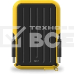 Внешний HDD 2.5' 2.0Tb Silicon Power Armor A66 SP020TbPHD66SS3Y черно-желтый (USB3.2, прорезиненный, противоударный MIL-STD-810G, пыле-влагозащищенный IPX4), фото 1