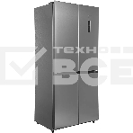 Холодильник Hyundai CM45083F нержавеющая сталь трехкамерный 289/144л морозилка снизу, No Frost, Side by Side, фото 1