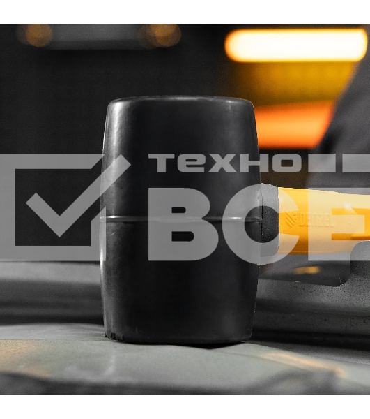 Киянка резиновая Denzel 450 г, черная, фибергласовая рукоятка c TPR покрытием