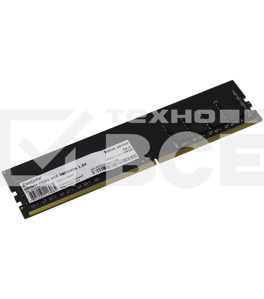 Оперативная память Exegate, DDR4, 4GB (1x4 GB), 2666 MHz, CL19, OEM