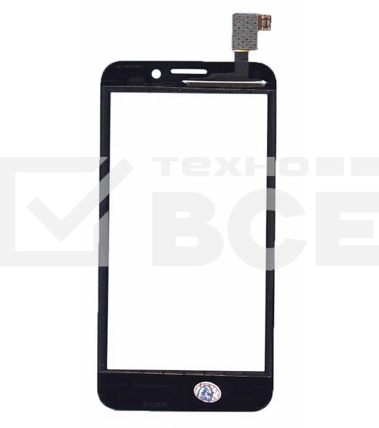 Сенсорное стекло (тачскрин) для Alcatel One Touch Snap 7025D, черное