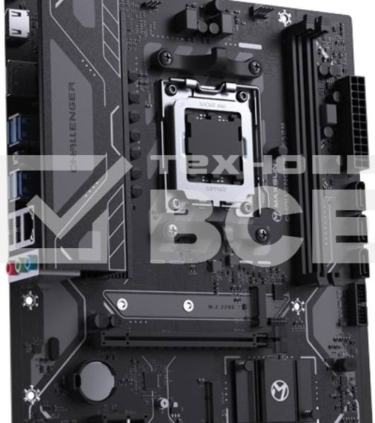 Материнская плата Maxsun Challenger B650M, AM5, AMD B650, 2xDDR5, 3xSATA III, 1xM.2, 1xPCI-E 4.0 x16, 1xDisplayPort, 1xHDMI, 1xRJ-45 1Gb LAN, 2xUSB 2.0, 4xUSB 3.2 Gen 1, 3x3.5 мм, 5.1-канальная, Micro-ATX