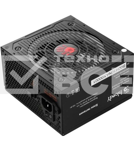 Блок питания Bloody BD-PS700W, 700Вт, 80 PLUS WHITE, 120мм, черный