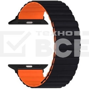 Силиконовый ремешок для Apple Watch 38/40/41 mm LYAMBDA ACRUX DSJ-30-40-BO Black/Orange