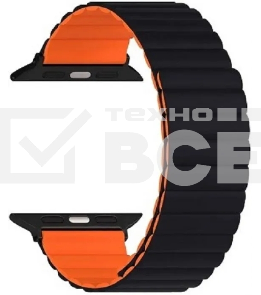 Силиконовый ремешок для Apple Watch 38/40/41 mm LYAMBDA ACRUX DSJ-30-40-BO Black/Orange
