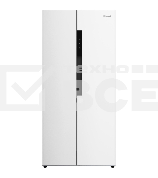 Холодильник Weissgauff WSBS 450 WNF Built-in белый двухкамерный 270/180л морозилка слева, No Frost, Side by Side