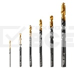 Набор сверл по металлу Denzel 2-3-4-5-6-8 мм, HSS-Tin, Golden Tip, 6 шт, фото4