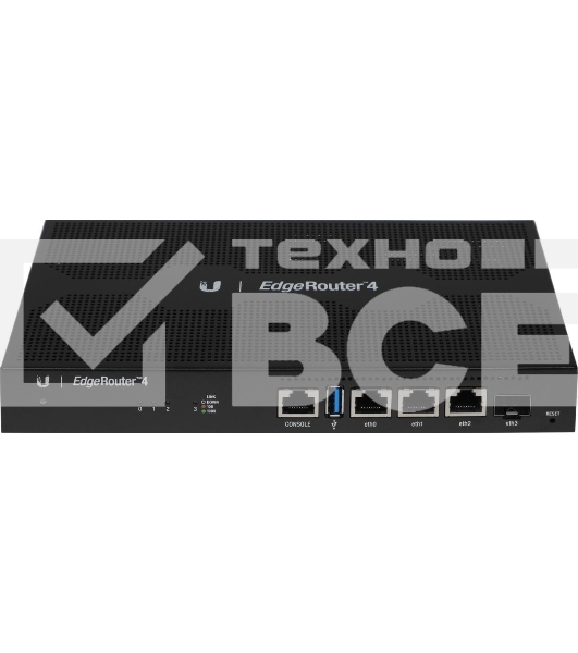 Маршрутизатор Ubiquiti ER-4-EU EdgeRouter 4 4 ядра (1 ГГц), 3х 1G RJ45, 1х SFP