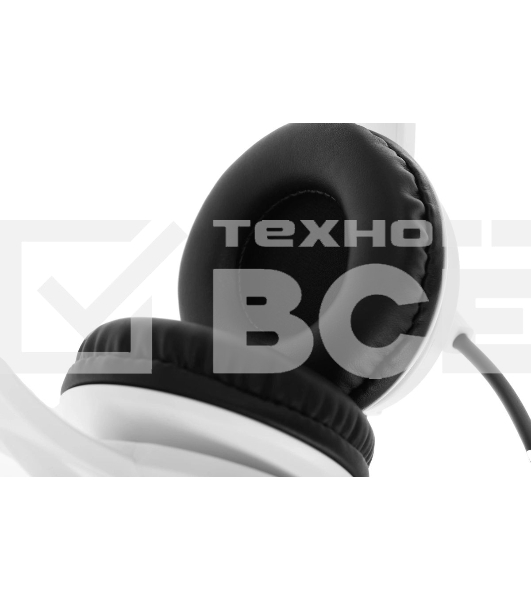 Гарнитура проводная с микрофоном A4Tech HU-10 черный/белый 2м накладные USB оголовье