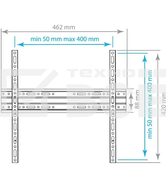 Кронштейн для телевизора Arm Media PLASMA-3 new черный, 22'-65' макс. 55 кг, настенный, фиксированный