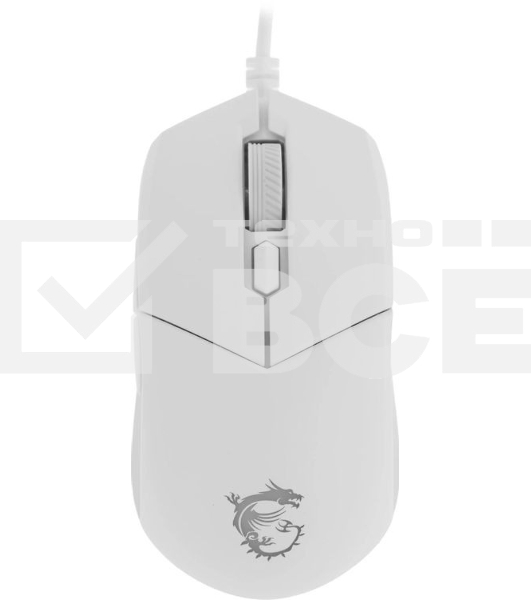 Мышь проводная MSI Clutch GM11 белый, 5000 dpi, USB, кнопки - 6