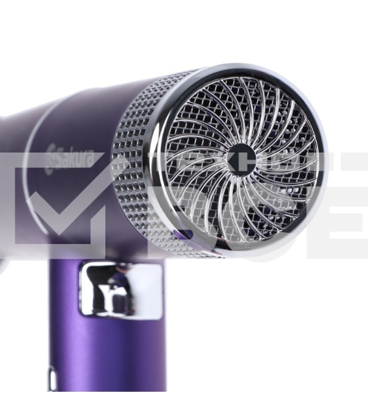 Фен SAKURA SA-4051V фиолетовый/серый, 1600 Вт, компактный