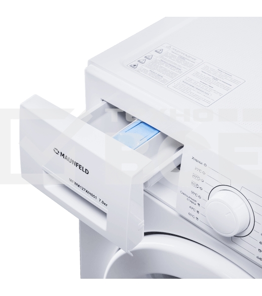 Стиральная машина Maunfeld MFWM127WH051 белый, загрузка фронтальная 7 кг, 1200 об/мин., класс: А+++