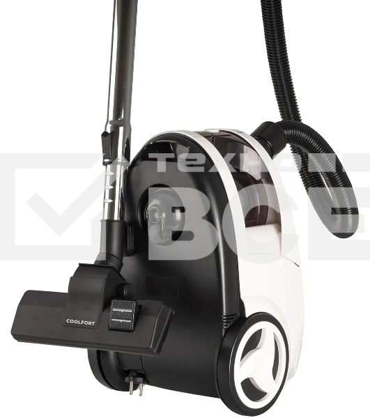 Пылесос Coolfort CF-3040 белый, 250/1800 Вт, уборка сухая, пылесборник контейнер, 2 л
