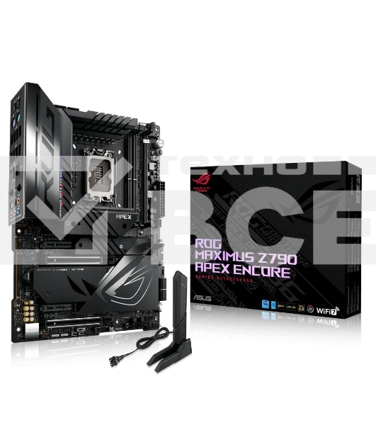 Материнская плата ASUS ROG MAXIMUS Z790 APEX ENCORE, LGA 1700, Intel Z790, 2xDDR5, 4xSATA, 3xM.2, 1xPCIe 5.0 x8, 1xPCIe 5.0 x16, 1x 2.5Gb LAN, 4xUSB-A 3.2 Gen 1, 5xUSB-A 3.2 Gen 2, 5x3.5 мм, 7.1, Standard-ATX