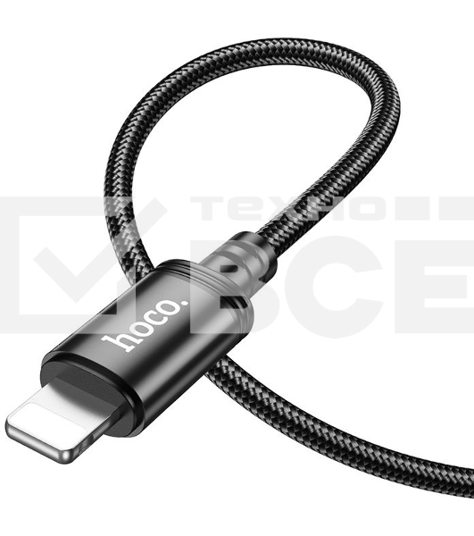 Кабель Hoco X89 Wind iP USB Type-C (m)-Lightning (m) 1м черный коробка
