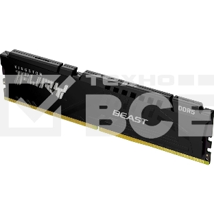 Оперативная память Kingston Fury Beast, DDR5, 16GB (1x16GB), 6800MHz, CL34, с радиатором, чёрный