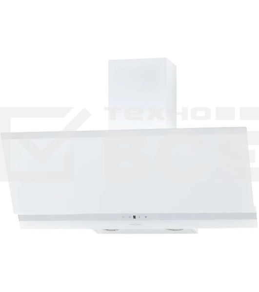 Вытяжка наклонная Krona Irma A 900 White S белый/серебристый, 89.5 см, 1300 куб. м/ч, 65 дБ