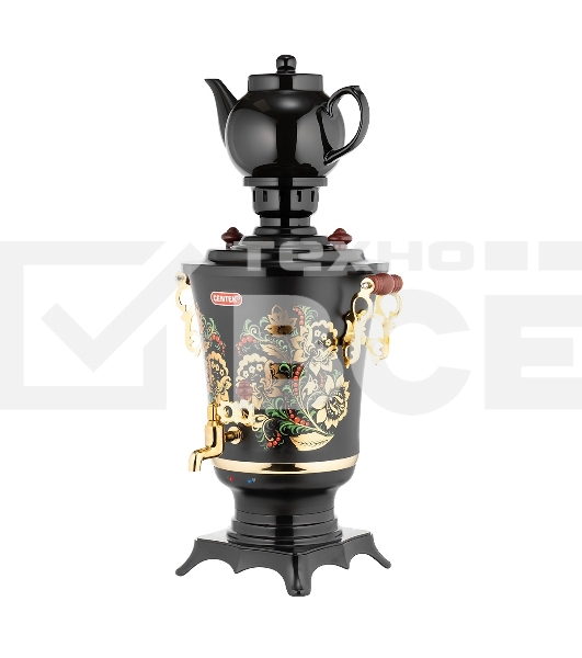 Самовар Centek CT-0093 черный/хохлома