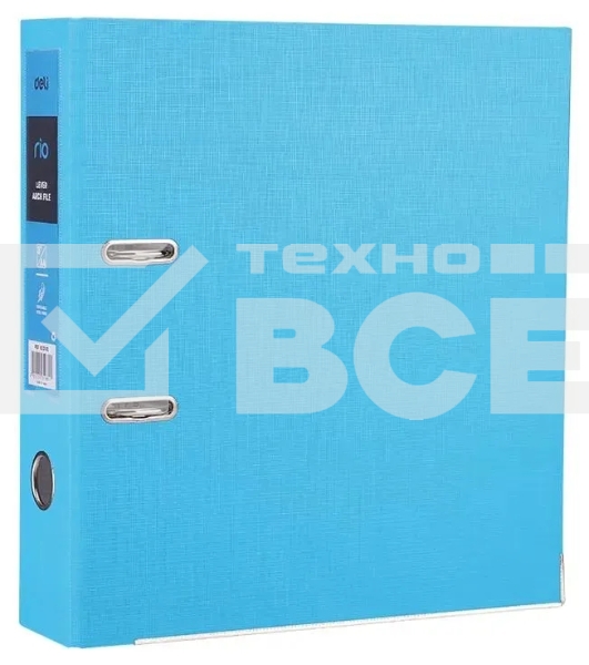 Папка-регистратор Deli EB20130 A4 75мм, полипропилен/бумага синий разборная, сменный карман на корешке