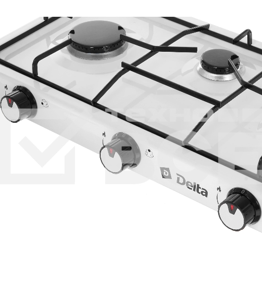 Плитка газовая Delta D-2207 трехконфорочная, белый
