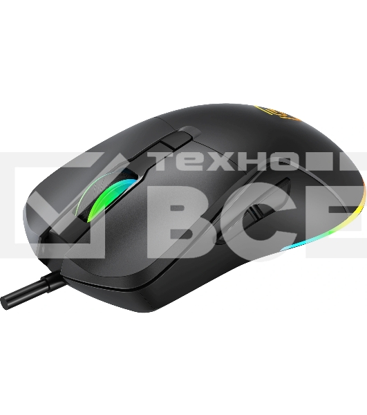 Мышь проводная Oklick 750G черный, 7200 dpi, USB, кнопки - 5