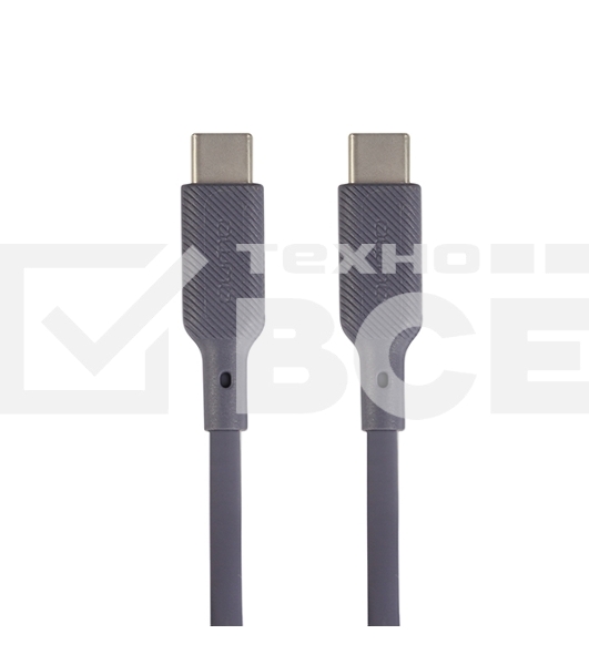 Кабель Type-C to Type-C, silica gel, 1м, 3A, 60W, PD (gray)