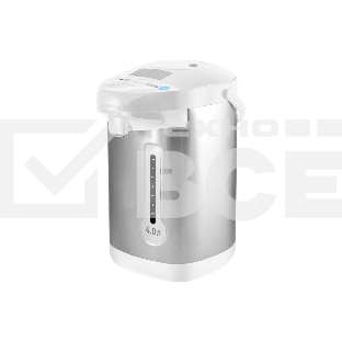 Термопот Energy TP-619 (280307) Мощность: 750 Вт Объем: 4 л Мощность в режиме поддержания температуры: 35 Вт 3 способа подачи воды: автоматическая (нажатием кнопки, нажатием чашкой) и ручная (помпа) Функция поддержания температуры Функция повторного кипячения Быстрое кипячение воды Энергосберегающий принцип работы Скрытый нагревательный элемент нержавеющая стальная колба Съемный шнур питания (длина шнура - 1 м) Индикатор уровня воды Состав (материал): металл, пластмасса