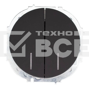 Выключатель 2-кл. СП OSEN 10А IP20 с подсветкой механизм черный бархат LEZARD 743-4288-112