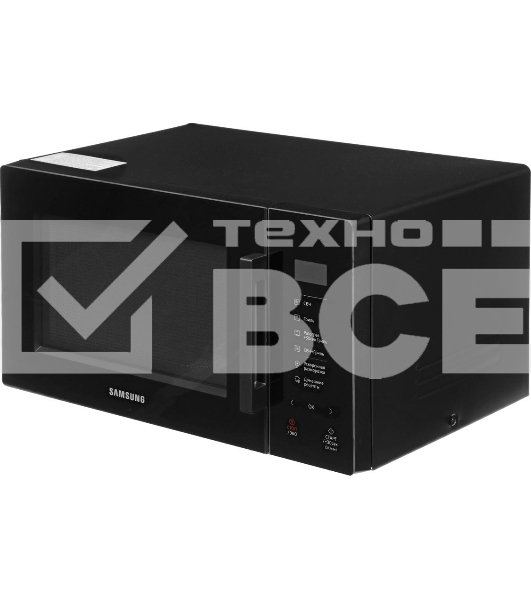Микроволновая печь Samsung MG23T5018AK/BW черный, 23 л, 800 Вт, переключатели - сенсор