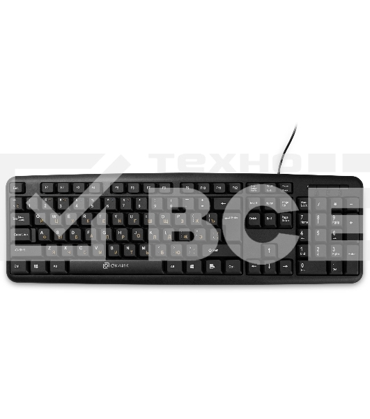 Клавиатура Oklick 130M проводная, USB, черный