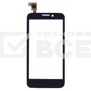 Сенсорное стекло (тачскрин) для Alcatel One Touch Snap 7025D, черное