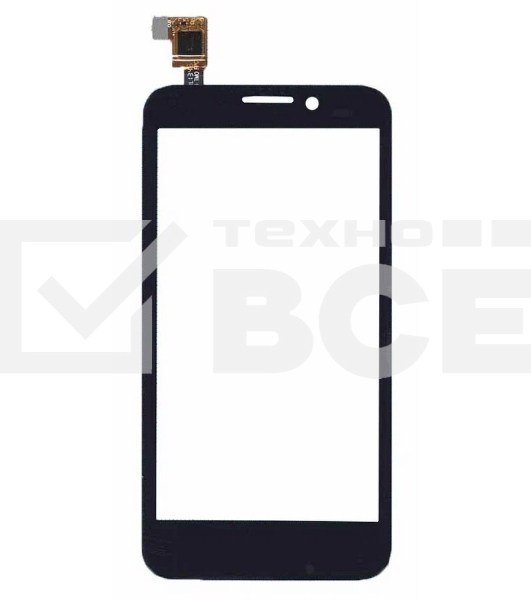 Сенсорное стекло (тачскрин) для Alcatel One Touch Snap 7025D, черное