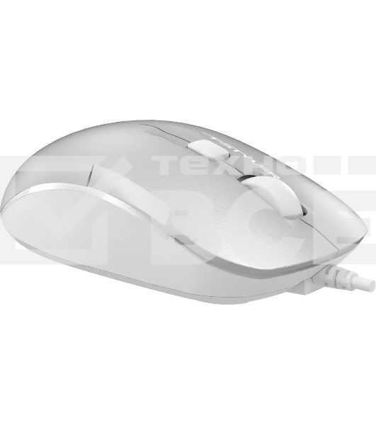 Мышь проводная A4Tech Fstyler FM26S серебристый/белый, 1600 dpi, USB, кнопки - 4