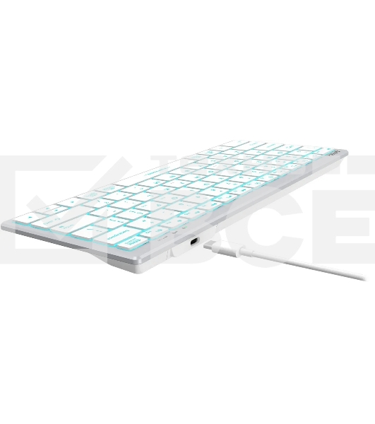 Клавиатура A4Tech Fstyler FX61 проводная, USB, белый/синий