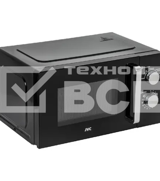 Микроволновая печь JVC JK-MW135M черный, 20 л, 700 Вт, переключатели - поворотный механизм