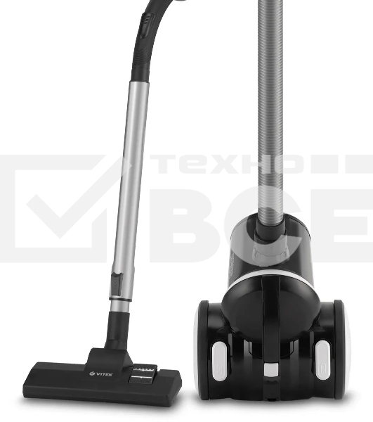 Пылесос Vitek Metropolis VT-8142 черный, 200/1500 Вт, уборка сухая, пылесборник циклонный фильтр 1.8 л