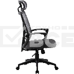 Кресло компьютерное Cactus CS-MC414-GY черный/серый, сетка/ткань, с подголов. крестов. пластик, пластик черный, фото10