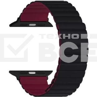 Силиконовый ремешок для Apple Watch 38/40/41 mm LYAMBDA ACRUX DSJ-30-40-BW Black/Wine red