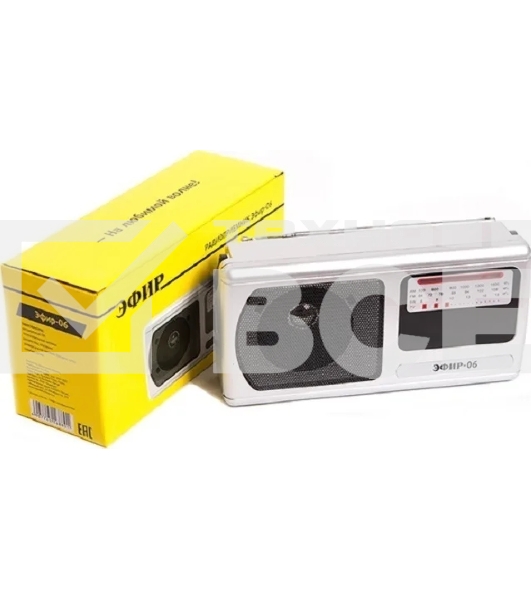 Радиоприемник Эфир-06, УКВ 64-108МГц, бат.2*R20 (не в компл.), 220V