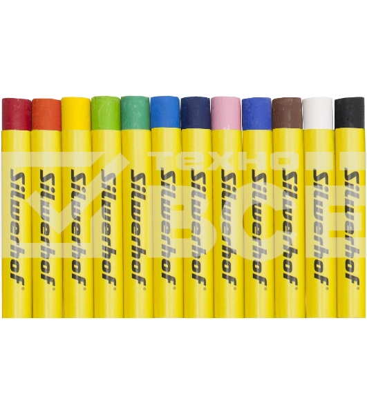 Масляная пастель Silwerhof Create 12 цветов, длина 70мм, диаметр 10мм
