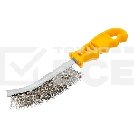 Щетка металлическая Denzel с пластмассовой ручкой, нержавеющая проволока, фото 1