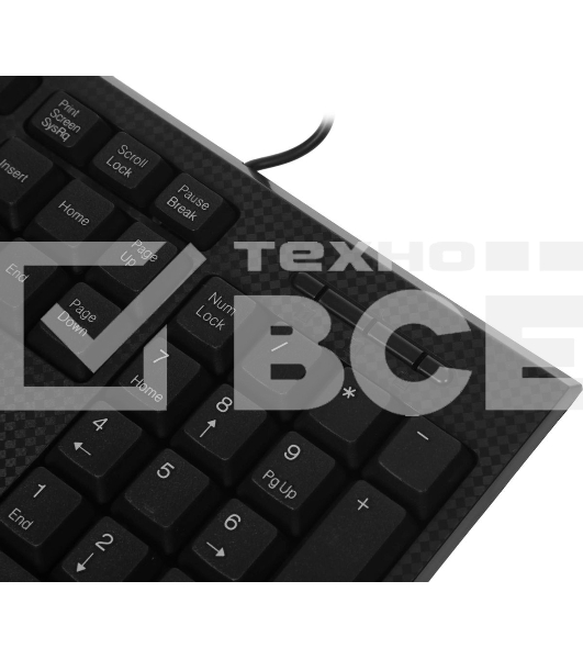 Клавиатура проводная Oklick 120M, USB, черный