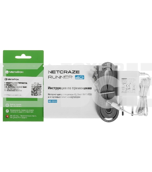 Маршрутизатор NETCRAZE Runner 4G (NC-2212) + Мегафон, 300 Мбит/с,