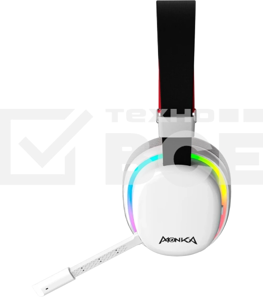 Гарнитура Marvo HG9069W Monka Echo белый, беспроводная + проводная, радиоканал, до 10 ч, подсветка, совместимость с PS5, Xbox